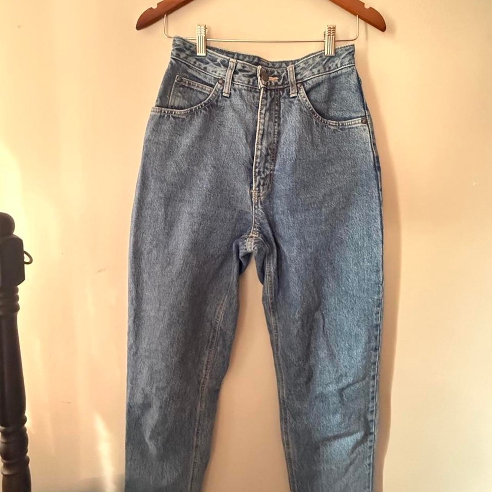 Edwin blue denim jeans with a high waist and straight leg waist 30 length 32